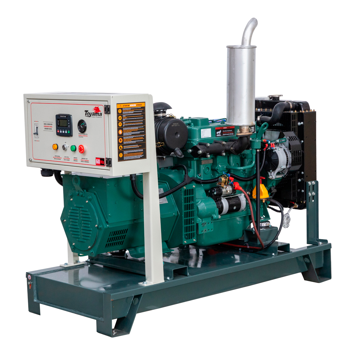 Gerador de Energia a Diesel TDMG30E3– ATS Partida Automática 30KVA 60Hz Refrigeração a Água Trifásico 380V TOYAMA - Imagem 5